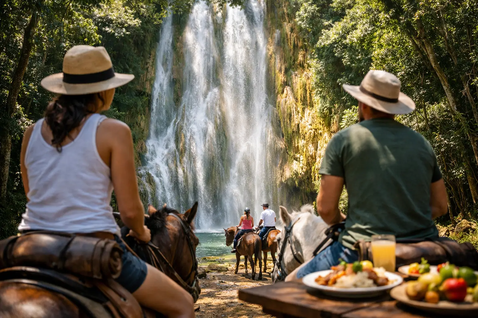 El Limón Waterfall Horseriding Tour with Lunch